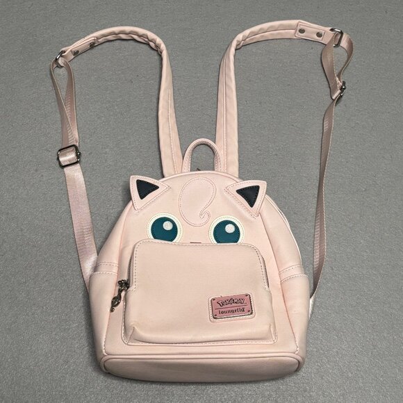 Pokemon Loungefly Jigglypuff Mini Backpack Cosplay Faux Leather RARE - Picture 4 of 11